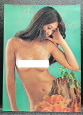 Cartolina Lenticolare da Collezione - 3D Postcard - Donna Sexy Sfondo Verde
