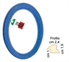 Cornice ovale blu opaca in
