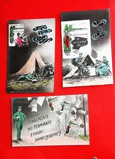 cartoline a tema  congedo di fine naia periodo regio esercito con motti goliardi