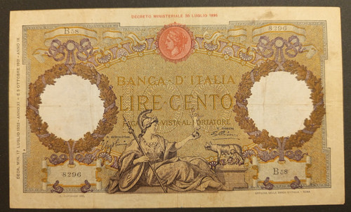 100 lire 1933 bb - lire, 17/07/1933