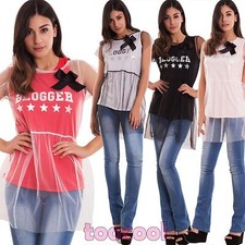 Maglia donna maglietta canotta