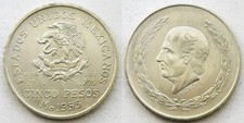 MESSICO - Cinco 5 pesos 1953