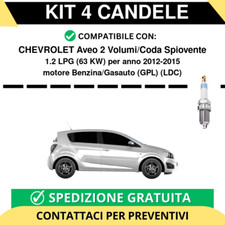 KIT 4 CANDELE per CHEVROLET