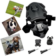 Per GoPro HD SJCAM fotocamera regolabile cani animali domestici imbracatura posteriore e petto supporto cintura