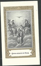 Estampa antigua la Santissima Trinidad andachtsbild santino holy card image pieu