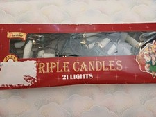 Stringa luci albero di Natale Premier vintage anni 90 triple candele