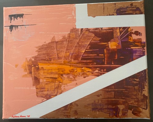 Quadro astratto acrilico - , su
