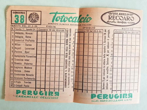 Schedina totocalcio concorso - schedina,