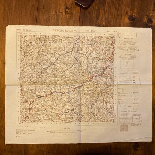 Mappa militare ww2 1944 - militare,