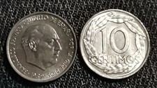 Spagna centesimi 1959 - 10, km#