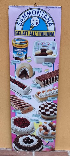 Tabella insegna gelati - tabella,