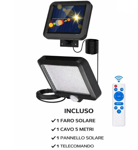 Faro solare esterno 120 - 120, led