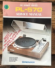 Pioneer PL-570 Giradischi/Giradischi Manuale di servizio *Originale*