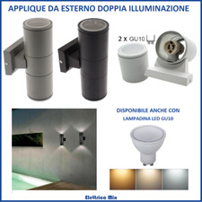 applique per da esterno parete a led doppia luce giardino muro lampada faretto