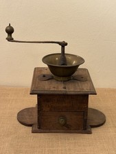 Macinacaffè Antico Grande in Legno Vintage Da Restaurare