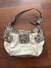 RARA borsa a tracolla Y2K Guess pelle di serpente grigia logo borsa vintage anni 2000 McBling