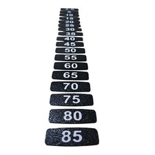 NUMERI PER PACCO PESI MACCHINE ISOTONICHE PALESTRA TARGHETTE IN PLASTICA  2,5-85