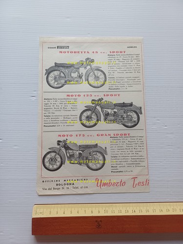 Testi produzione moto - , modelli