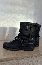 Scarpe stivali A.S. 98 Airstep Italian Zipper Opti Biker neri invecchiati pelle