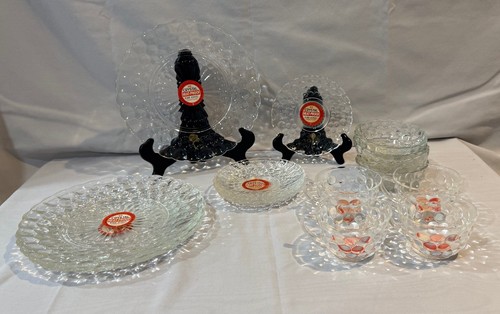 Set vetro trasparente vintage