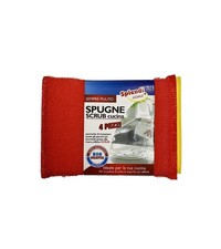 Set 4 spugne scrub multicolor