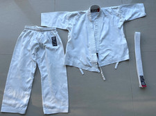 Tuta judo bianca bambino Blitz 100 cm divisa bambino vestito cintura pantaloni jujitsu