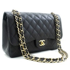 Borsa a tracolla L65 CHANEL Authentic Classic Large 11" in pelle di vitello g...