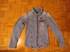 DSQUARED DENIM SHIRT "Hawaii Aloha Whykiki" Tg 46 Azzurro (Camicia, Camiseta)