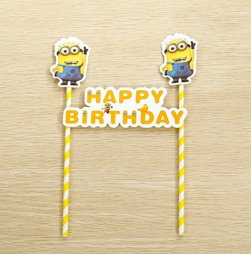 Minions birthday cake topper - cake,