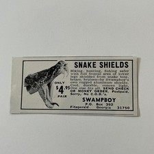 Swampboy Snake Shield Escursionismo Caccia Fitzgerald GA 1965 Rivista Pubblicità SAG6-S6