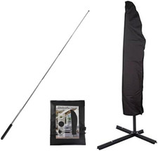 Copriombrellone Da Esterno,Nero Copri Ombrellone Da Giardino,210D Tessuto Oxford