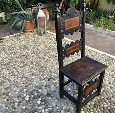 Grande scranno legno antico epoca  '700 siciliano