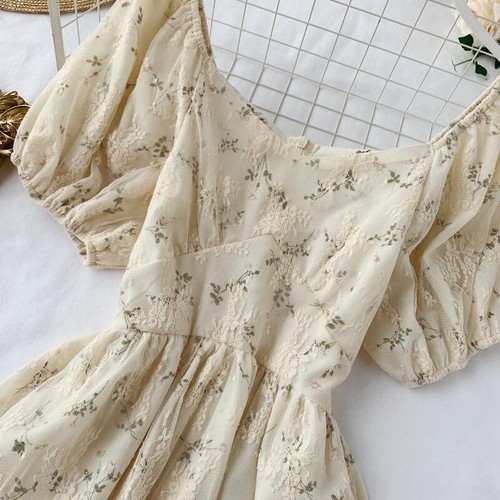 Donna corto puff vestito - puff,