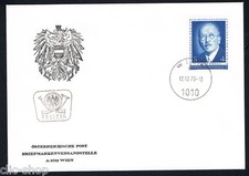 AUSTRIA 1 BUSTA PRIMO GIORNO FDC FRITZ PREGEL NOBEL PER LA CHIMICA 1973