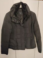 giacca donna invernale nera collo alto pelliccia solo nel collo