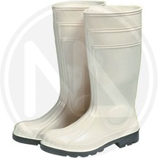 Stivali Antinfortunistica Sicurezza Pvc Bianchi N. 44,Cantiere,Lavoro