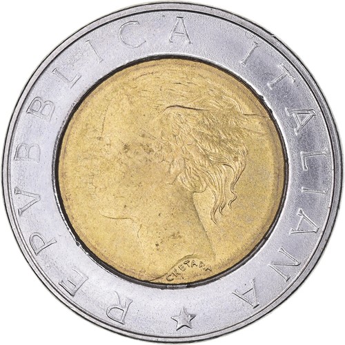 1144596 moneta italia 500 - italia,,