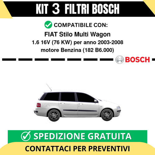 Kit bosch filtri tagliando - kit,