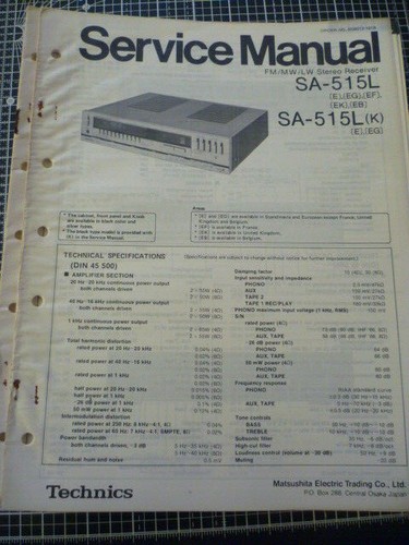Technics 515l 515lk - technics, sa-515l