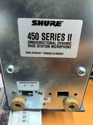 Shure 450 series - shure, ii