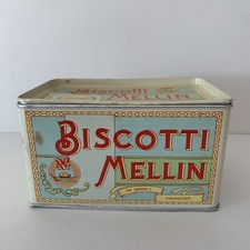 Contenitore Vintage in Latta Biscotti Mellin