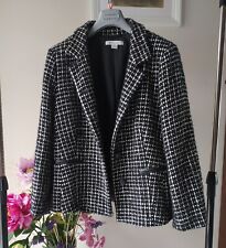 Blazer/Giacca MARELLA Bouclé Bianco e Nero Taglia 44 Made in Italy USATO ottimo