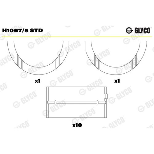 Glyco cuscinetto albero motore - cuscinetto,