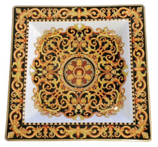 Ciotola Rosenthal Versace Barocco Coppetta Quadra Piana 22x22 cm in Porcellana
