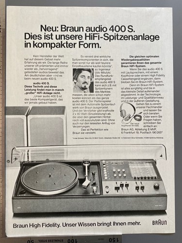 1975 braun audio 400 - audio,