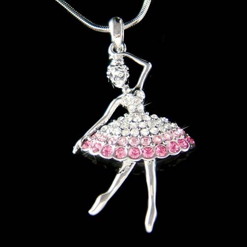Rosa ballerina swarovski - ballerina,