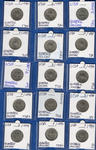Lots etats unis quarter - unis, 18