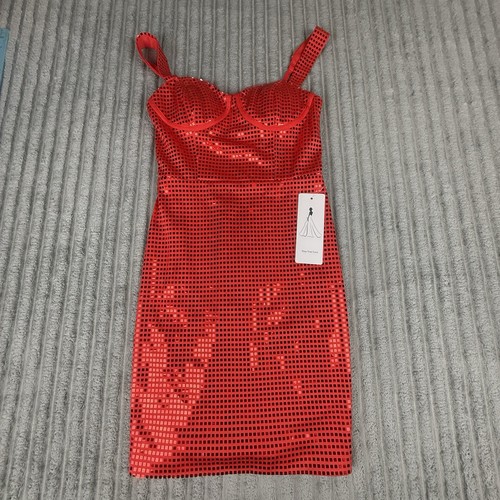 Abito rosso con paillettes