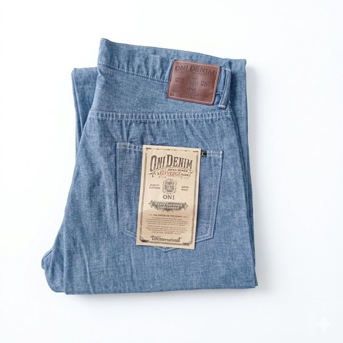 Jeans dritti larghi chambray - dritti,