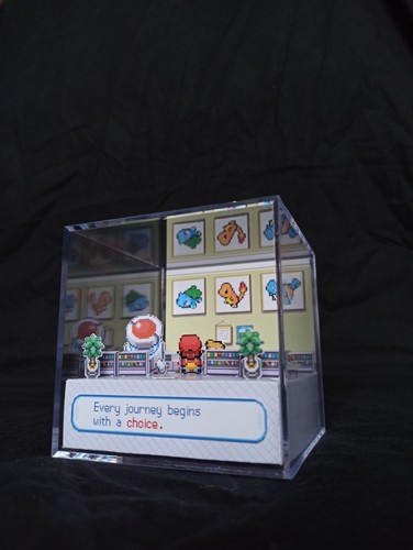 Pokemon diorama 3d videogame - pokemon,